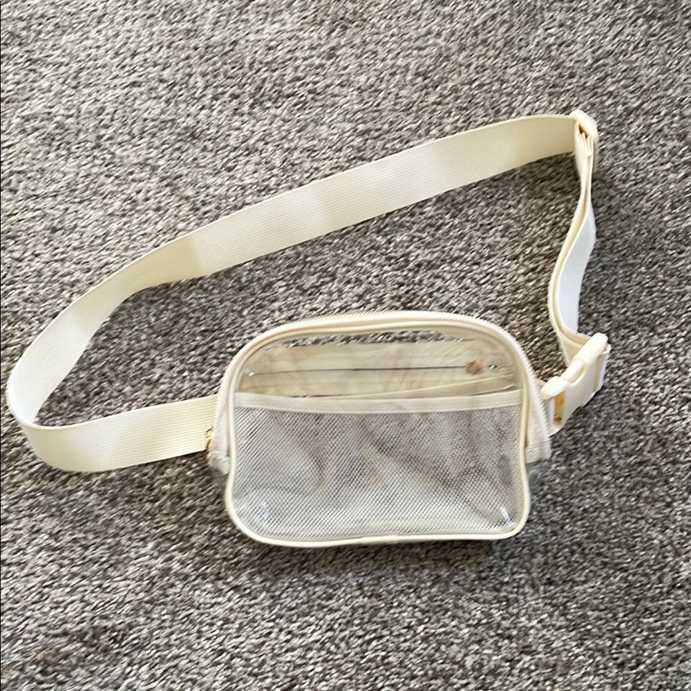 Transparent Cream Crossbody Bag